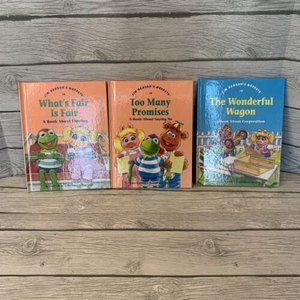 Lot Of 3 VTG Jim Henson's Muppets Values to Grow On Books Character Education